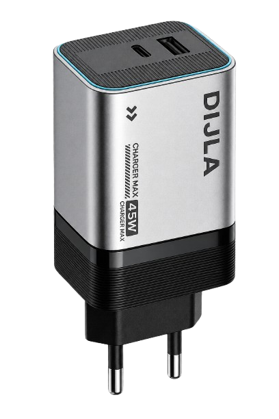 DIJLA 45W GaN USB-C Super Fast Charger | Power Delivery (PD) Wall Adapter for Smartphones, Tablets & USB-C Devices
