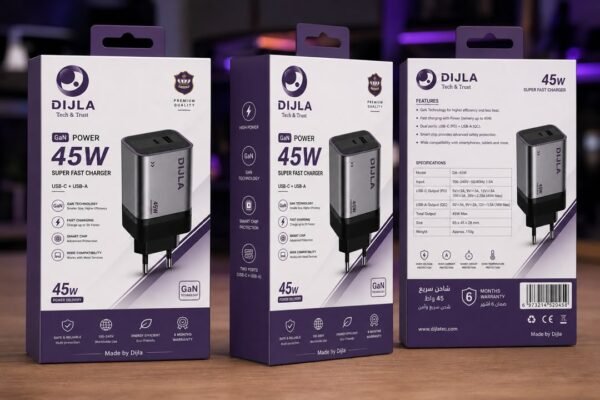 WhatsApp Image 2026-07-25 at 2.52.14 PM(2) DIJLA 45W GaN USB-C Super Fast Charger | Power Delivery (PD) Wall Adapter for Smartphones, Tablets & USB-C Devices
