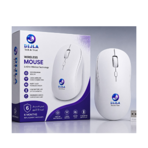 DIJLA 2.4GHz Wireless Mouse – 1600 DPI Silent Click Ergonomic Optical Mouse