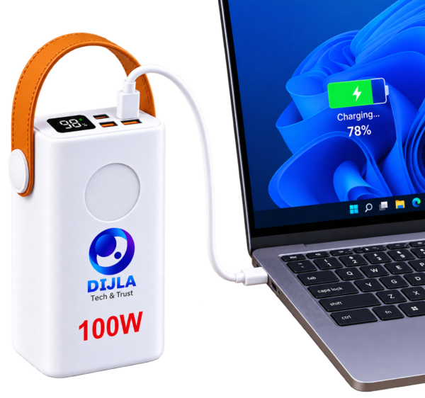 46a8b02b-86f4-471d-b9f6-10cf5479e93b DIJLA 100W Power Bank – High-Power Fast Charging for Laptops & Devices